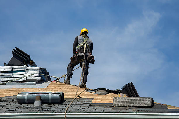 Professional Flat Roof Repair technician working in Rochester, IL